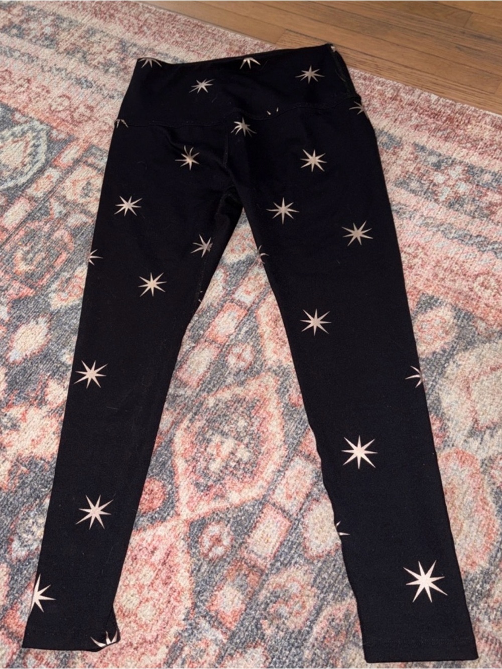 Beyond Yoga Black Leggings with Gold Star Accents size medium